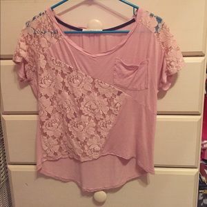 Size small lace pink shirt